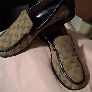 Gucci | Shoes | Gucci Tan And Black Loafers | Poshmark